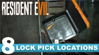 RESIDENT EVIL 7  All Lockpick Locations in Easy  Normal Difficulty Written Commentary [upl. by Nit]