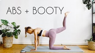 2 in 1 ABS AND BOOTY At Home Workout No Equipment 20 min [upl. by Osrit]