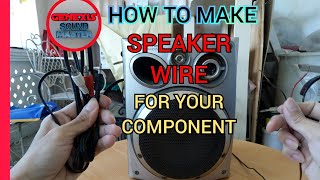 HOW TO MAKE SPEAKER WIRE USING RCA CABLE FOR YOUR COMPONENT SPEAKER [upl. by Herzig]