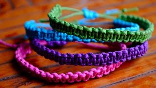 DIY Stackable Square KnotCobra Stitch Bracelets [upl. by Philbrook94]