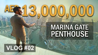 13 MILLION DUBAI Marina Penthouse in Marina Gate Tower  Property VLOG 2 [upl. by Ahtnamas416]