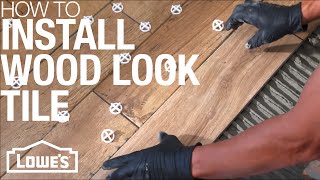 How To Install Wood Look Tile [upl. by Aicilat34]