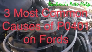 Three Most Common Causes of P0401 on Fords [upl. by Neelyk]