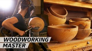 How a Woodworking Master Makes Bowls — Handmade [upl. by Lajib]