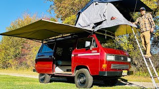 VANLIFE  Full Tour VW Syncro 4x4 Vanagon With Roof Top Tent [upl. by Iralam902]