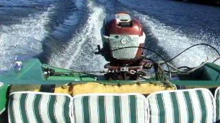 1956 Johnson Javelin 30HP Outboard on 14 Viking Fiberglass Runabout [upl. by Davidson]