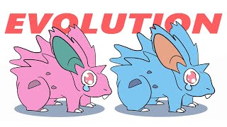 NIDORAN MALE Evolution  Normal and Shiny Pokemon Transformation Animation  Nidorino Nidoking [upl. by Niotna493]