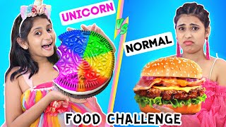 Unicorn vs Normal  DIY FOOD CHALLENGE  MyMissAnand [upl. by Anilave]