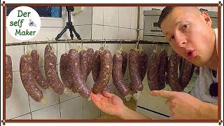 Salami selber machen Teil 1  Wurst selber herstellen  Lebensmittel selber machen  Der self Maker [upl. by Hnahym]