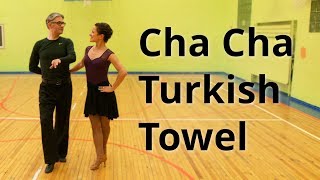 Cha Cha Intermediate Routine with Turkish Towel  Latin Dance [upl. by Ferguson]