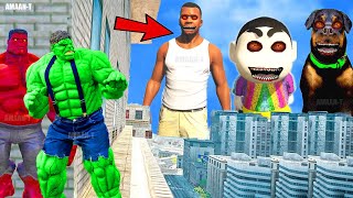 Franklin and Shinchan amp Pinchan play HIDE AND KILL with Squid Game Doll In GTA 5 [upl. by Noillimaxam]