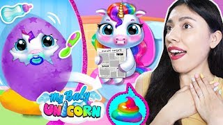 I ADOPTED A BABY UNICORN  My Baby Unicorn  Virtual Pony Pet Care amp Dress Up App Game [upl. by Alcot457]