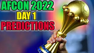 AFCON 2022 DAY 1 PREDICTIONS [upl. by Notxap]