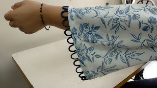 Beautiful Sleeves Design with Dori Loops  Bell Sleeves Cutting and Stitching Latest Sleeves Design [upl. by Auvil]