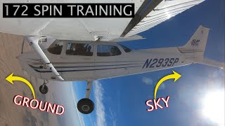 Spin Recovery Training in a Cessna 172 [upl. by Ahselyt704]