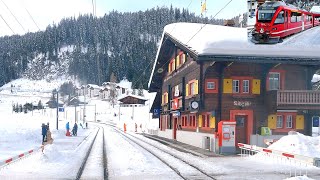 ★ 4K 🇨🇭Chur  Arosa cab ride Switzerland 022021 [upl. by Aridaj]