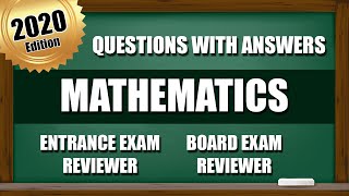 Entrance Exam Reviewer 2020  Questions with Answer in General Math PreCalculus and Statistics [upl. by Kealey]