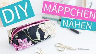 DIY TUTORIAL StifteMäppchen nähen [upl. by Nylannej322]