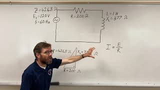 Calculating Series RL Circuit Amps Ohms and Volts [upl. by Anisamot]