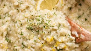 Creamy Lemon Herb Baked Risotto  NO STIR NO SAUTE [upl. by Allemahs17]