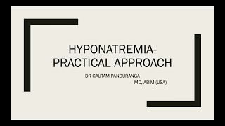 Hyponatremia – practical approach [upl. by Elfont]