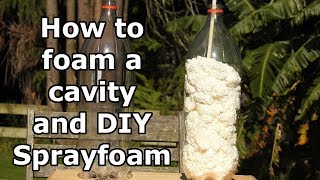 DIY spray foam and how to foam a cavity [upl. by Otrebor]