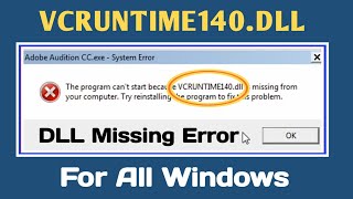 How to fix vcruntime140dll missing error  How to fix dll missing errors [upl. by Enneiluj910]