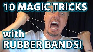 TOP 10 Magic Pranks with Rubber Bands  Easy to do Tricks [upl. by Renner]