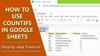 How to use COUNTIFS in Google Sheets  COUNTIF Multiple Criteria  StepbyStep Tutorial [upl. by Gracye]