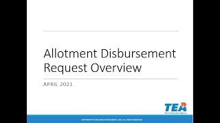 Disbursement Request Overview [upl. by Neelav441]