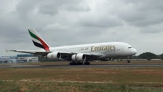 Emirates A380 Landing at Bandaranaike International Airport Colombo VCBICMB [upl. by Atteiram612]