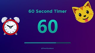 🔴 60 Second Timer 🔴 Countdown with Alarm [upl. by Yrreb]