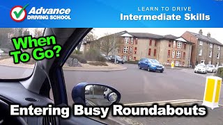 Entering Busy Roundabouts  Learn to drive Intermediate skills [upl. by Carpio]