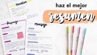 CÓMO HACER RESÚMENES ORGANIZADOS PARA ESTUDIAR Tips de Estudio [upl. by Elcin]