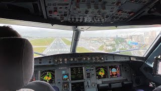 AIRBUS A320 LANDING AT CONGONHAS AIRPORTSBSP Light Rain [upl. by Gerkman]