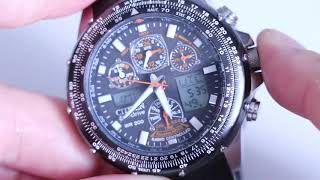 HOW TO SET THE TIME Citizen Promaster Skyhawk Time Setting U600 [upl. by Freud]