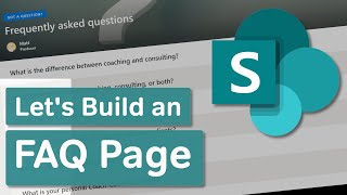 Microsoft SharePoint  Lets Build an FAQ Page [upl. by Ahserb]