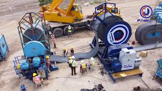 Conveyor belt Replacement work by Coiler Winder at Heidelberg cement [upl. by Enyawed]