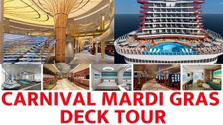 Carnival Mardi Gras Deck Tour 2019 [upl. by Sterne951]