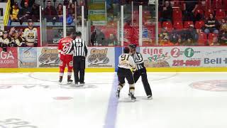 LNAH  4 fights to start the game Laval vs SaintGeorges Dec 14th 2019 [upl. by Sofie]