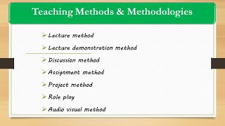 Teaching Methodologies [upl. by Tirma]