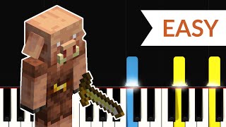 Pigstep  Minecraft OST EASY Piano Tutorial [upl. by Assirac]