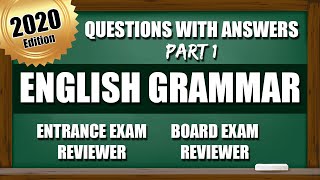 Entrance Exam Reviewer 2020  Common Questions with Answer in English Grammar  PART 1 [upl. by Neumann]