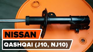 How to change a front shock strut on NISSAN QASHQAI J10 NJ10 TUTORIAL AUTODOC [upl. by Trstram731]