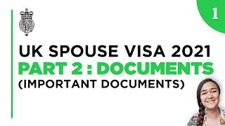 UK SPOUSE VISA 2021  PART 21 Documents Important Documents [upl. by Axela]