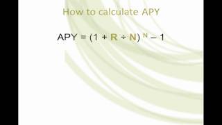 How to Calculate Annual Percentage Yield APYmp4 [upl. by Line792]