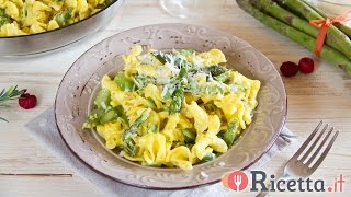 Pasta agli asparagi e zafferano  Ricettait [upl. by Aennyl]