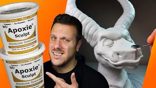 Making a GIANT Dragon Sculpture with APOXIE SCULPT Epoxy Clay First Impressions  Sculpture [upl. by Naniac464]