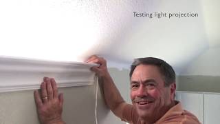 Install crown molding and LED lighting strips for indirect lighting the easy way Step by Step [upl. by Damita]