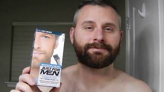 How To Dye Your Beard  Using Just For Men Mustache amp Beard [upl. by Bartlet941]